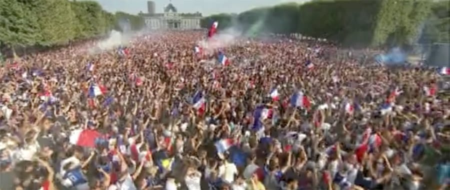 France fans celebrate World Cup 2018