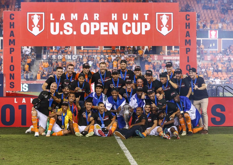 Houston Dynamo celebrate us open cup victory