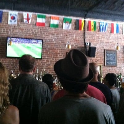 soccer fans in brooklyn watch soccer games at the black horse