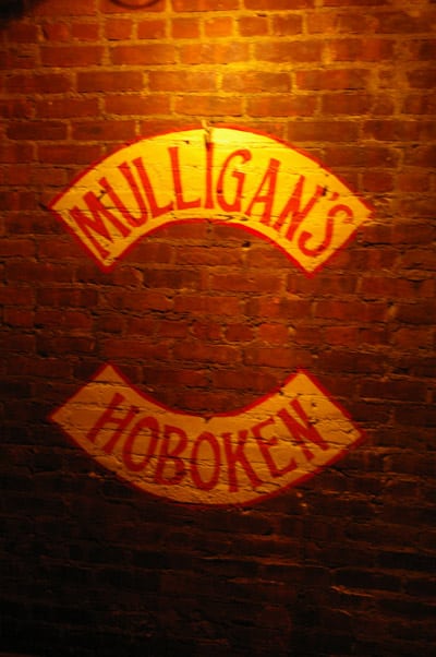 mural of mulligan's World Cup soccer bar in Hoboken