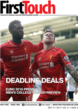 liverpool on the cover of first touch