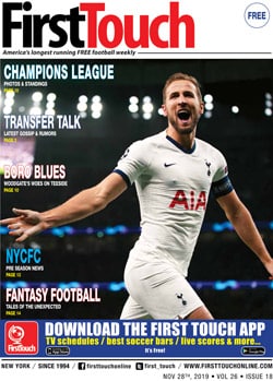 harry kane on the cover of first touch magazine
